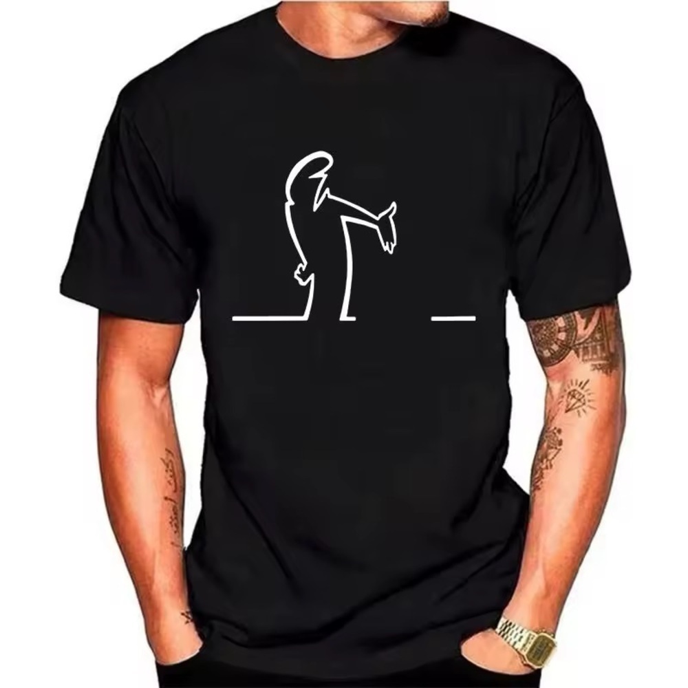 NWT Balum La Linea Graphic T-Shirt – Slim Fit Short Sleeve Crewneck – Black